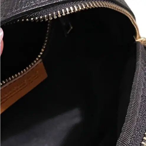 Divina Firenze black Pebbled Leather Convertible Top Handle Backpack Crossbody