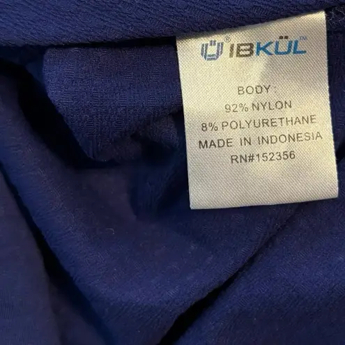 IBKUL Size L Pull On Skirt Skort Pockets Athletic Pickleball Golf Tennis FLAWS Blue Size L