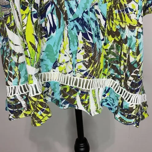 Westbound  Woman Plus Sz 2X Tropical Off Shoulder Blouse Top