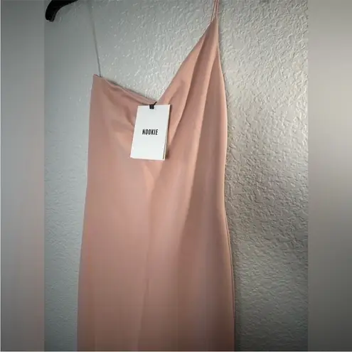 Nookie Pink One-Shoulder Maxi Dress NWT