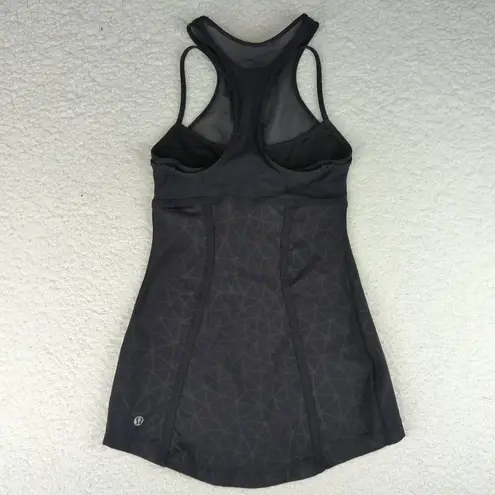 Lululemon  Pedal Pace Tank Workout Activewear Black Women's 2 High Neck Zip Front