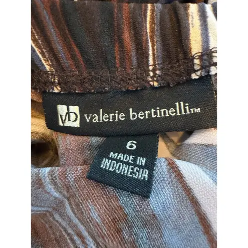 Valerie Bertinelli Boho Maxi Dress with Beaded Broach Size 6 Brown