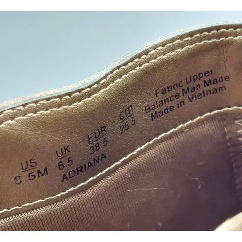 Life Stride Size 8.5M Side Zip Ankle Boots Block Heel Booties Brown Memory Foam