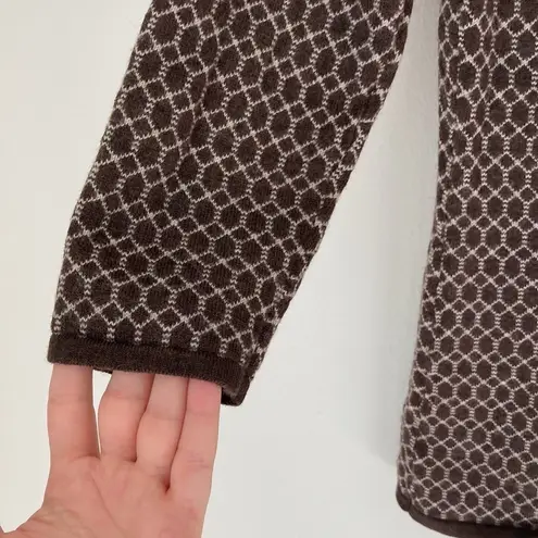 Talbots  100% Merino Wool Sweater Turtle Neck Brown Three Quarter Sleeves Small