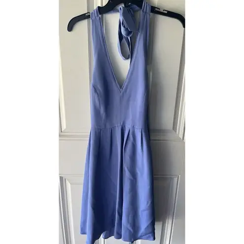 J.Crew  NWT 100% Silk Women’s Halter Neck  Fit & Flare Dress Blue Size 2 Petite ￼