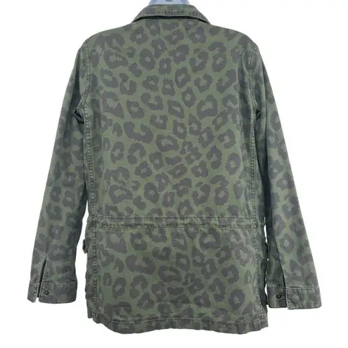 Urban Outfitters  Ecote Cheetah Leopard Army Cargo Military Utility Jacket Coat