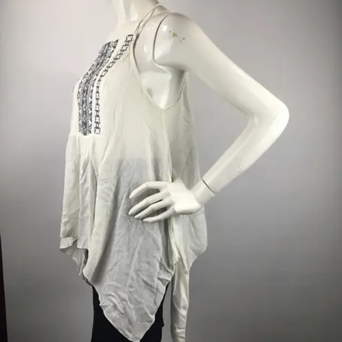 Sun & Shadow  Embroidered Strappy Flowy Gauze Tank - Image 6