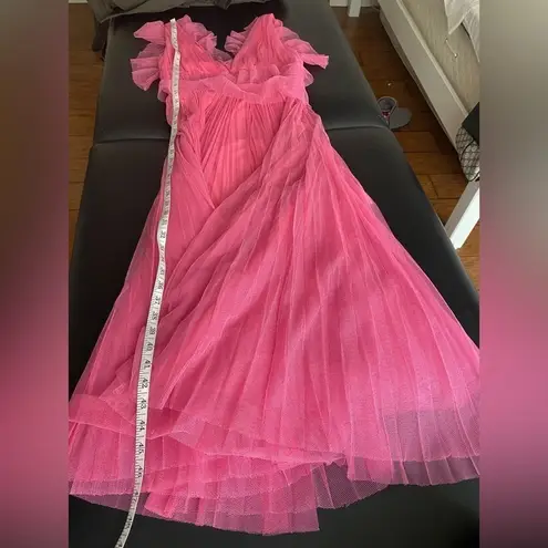 Maria Lucia Hohan Dress Iselin Tulle Maxi Birthday Fun Wedding Pink 4 GUC