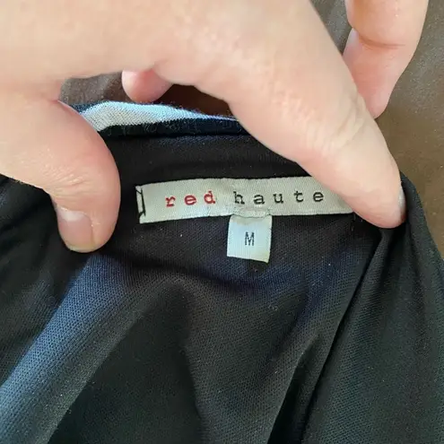 Red Haute stripe maxi dress M