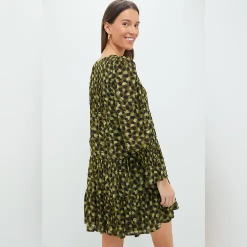 Tuckernuck Pomander Place Kenzo Swing Mini Dress Green Brushed Geo Size Small