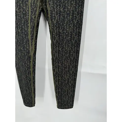 All Access Leggings Women Small Green Animal Print Athletic Yoga Abstract Gym