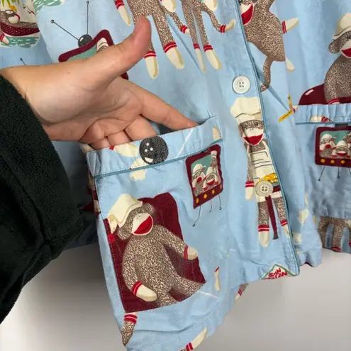 Nick & Nora Sock Monkey Pajama Set Size Small