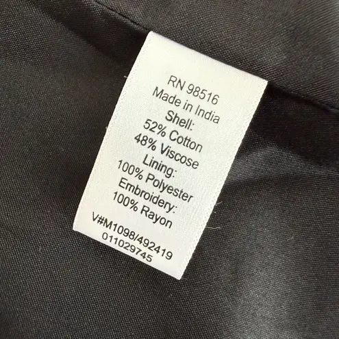 Coldwater Creek NWT Black Brown Embroidered Jacket $100 16