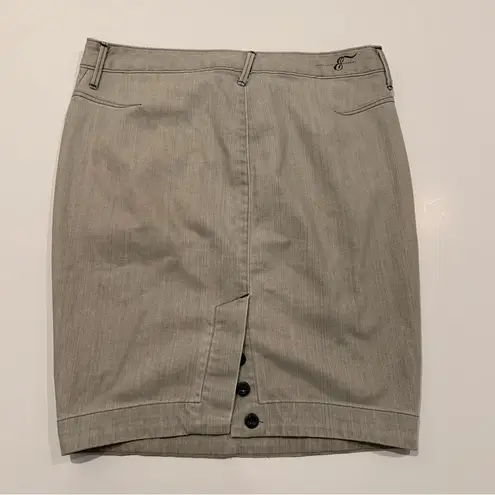 Earnest Sewn Light Gray Lizzie Slim Denim Pencil Skirt Size 29 Size M