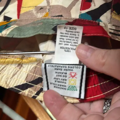 Vintage PRINCE Practice Gear Tennis Pickleball Skirt Retro Print Size Medium Red