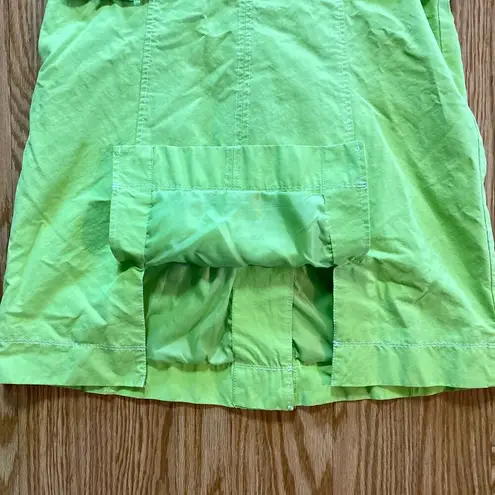 Eddie Bauer  Lime Green Y2k Trench Coat Womens Small