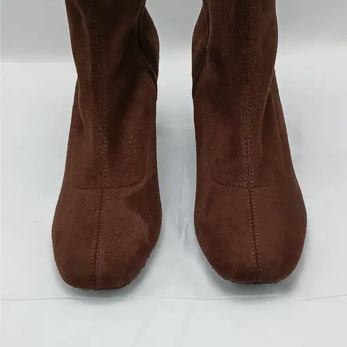 Donald Pliner Cattie Ankle Boots Womens 7.5M Brown Block Heel Whimsygoth Grunge