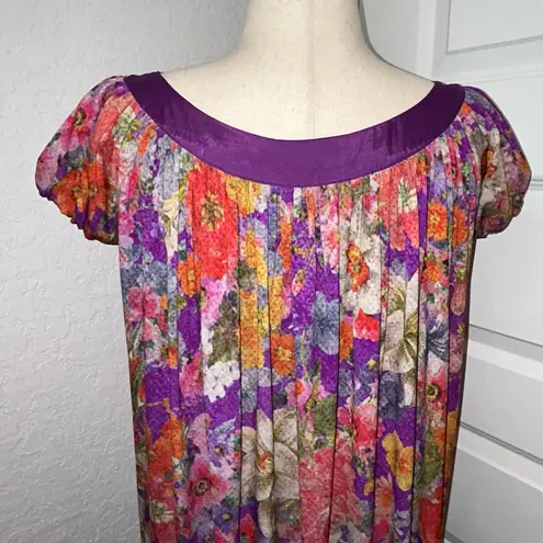 Argenti Floral Print Embellished Short Sleeve Baby Doll A