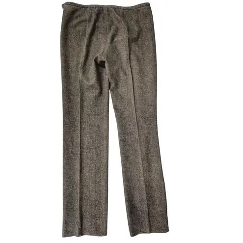 AEFFE Spa Narcisco Rodriguez Wool/Cotton Brown Tweed Pants Flat Front Sz 8