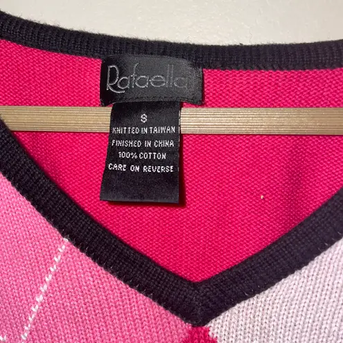 Rafaella Pink Argyle Sweater