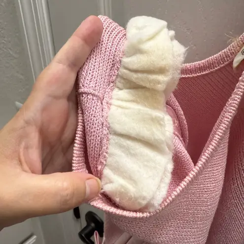 St. John Women's Dress Pink Bow Sleeves Knit Ballerina Vintage Santana