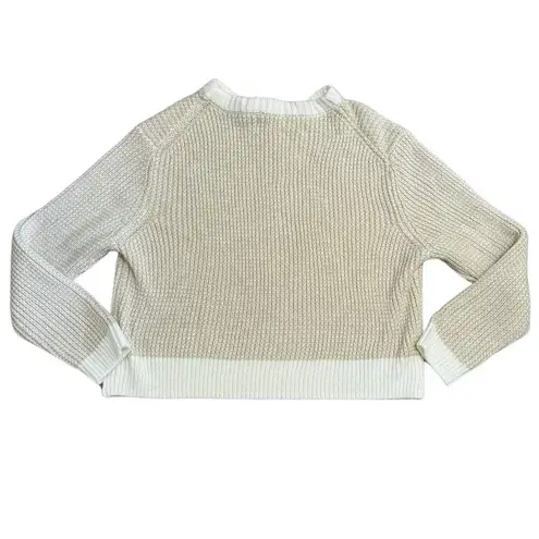 STITCHES & STRIPES Variegated Crew Neck Long Sleeve Sweater Cream Tan NWT 2XL Size XXL