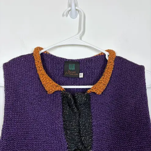 VTG Susan Otterson Knit Vest Size Small Purple