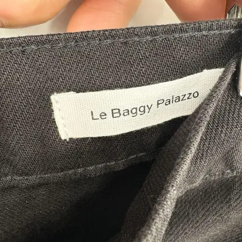 Frame Denim Le Baggy Palazzo Wide Leg Flare Black Jeans Size 26