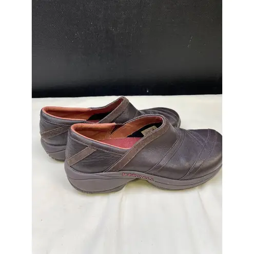 Merrell Women's Brown Leather Shoes/ Clogs/slip on Size 6.5 SKU 5350