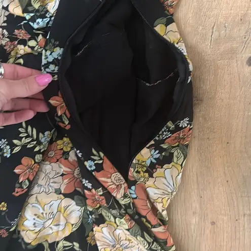 Free Press Maxi Dress Womens XS Multicolor Floral Sheer Wrap Long Slit Flowy