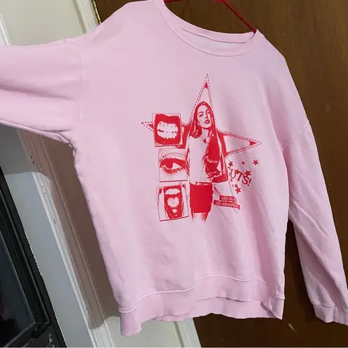 Olivia Rodrigo Guts tour merch pullover Pink Size XL