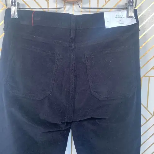 M.i.h Jeans Marty Black Velvet Jeans Cropped Flare Size 27