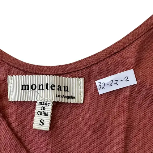 Monteau  Pink Rose Linen Blend Jumpsuit Women's Size Small | 32-22-2