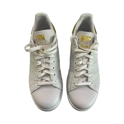 Adidas  Stan Smith Primegreen White Gold Metallic Sneakers Size 8 Women