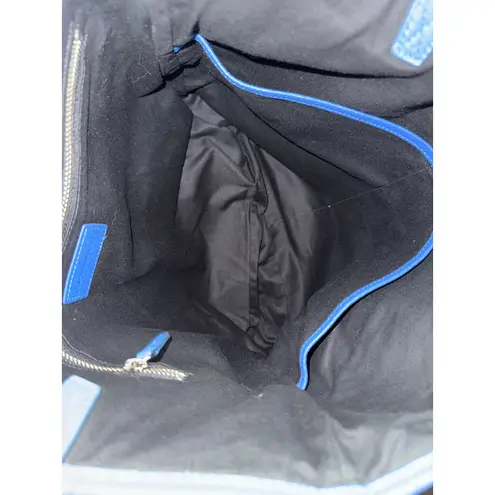 Leatherology Uptown Vertical Tote Bag Navy Blue Size Large