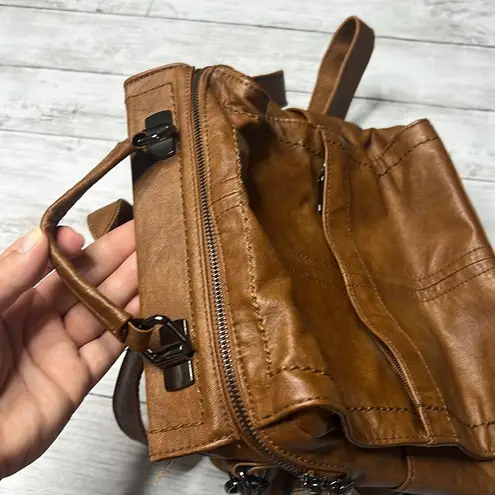 Vaschy Sac Faux Leather Large Backpack Purse