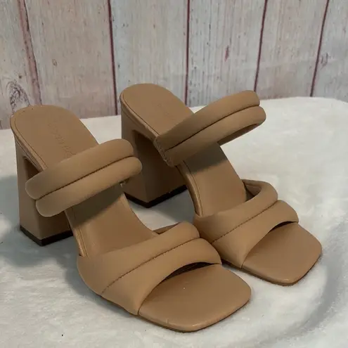Open Edit NWOT Puffy Slides with Block Heel