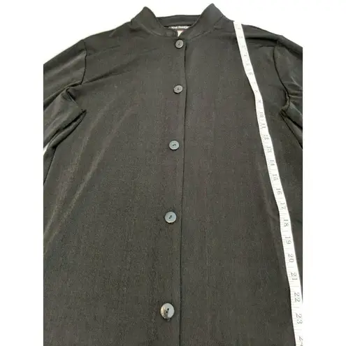 Paragon Large Black Polyester Blend Button Down Jacket Dress 22h