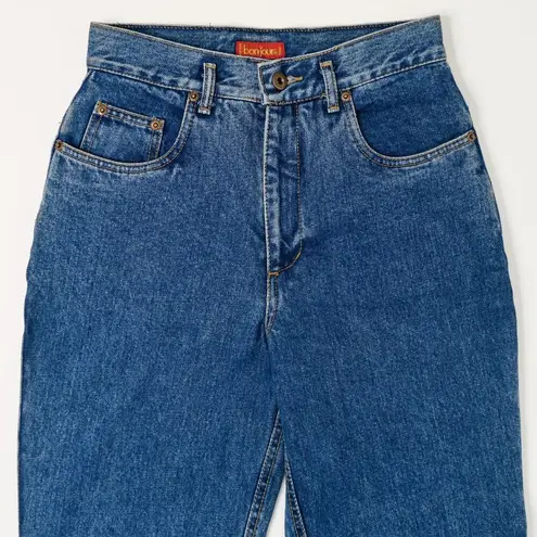 Bonjour Vintage 90s High Waisted Zippered Hem Jeans