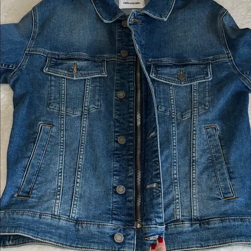 Zadig & Voltaire “Kase Heart” Denim Jacket Medium Blue Size M NWOT
