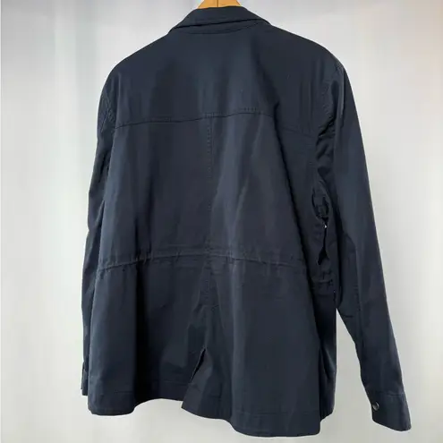 L.L.Bean  Flannel Lined Field Coat Barn Jacket in Navy Green Extra Large Petite