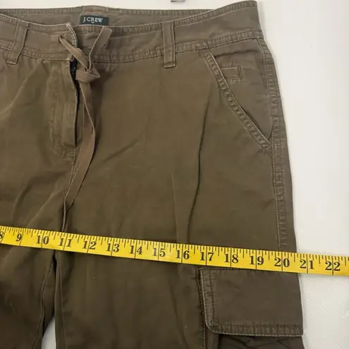 Vtg Vintage J.Crew Women Cargo Twill Chino Pants Favorite Fit Olive Green 8