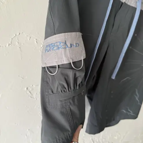 Mission Playground Board Shorts 4 Sun Graphic Swim Trunks Eco Spandex Swim Gray