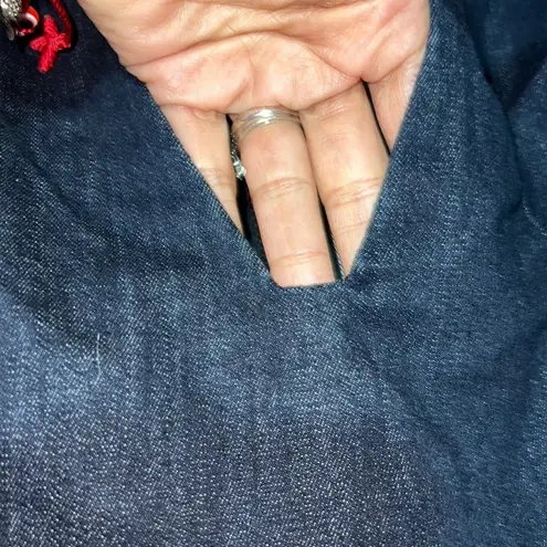 3x1 Deep plunge Neckline Denim jumpsuit. Size M