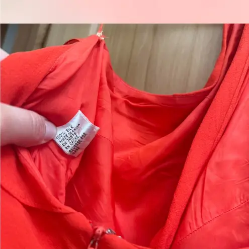 Cache Vintage  silk ruffled dress rosette