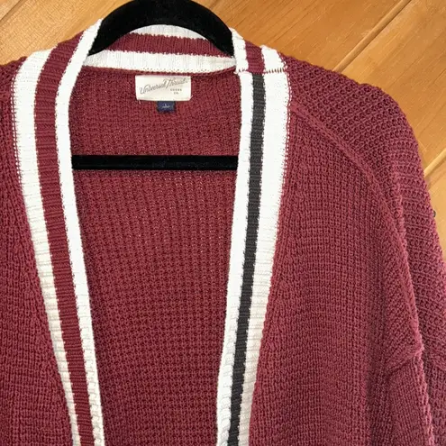 Universal Threads Universal thread chunky knit maroon varsity style cardigan sweater