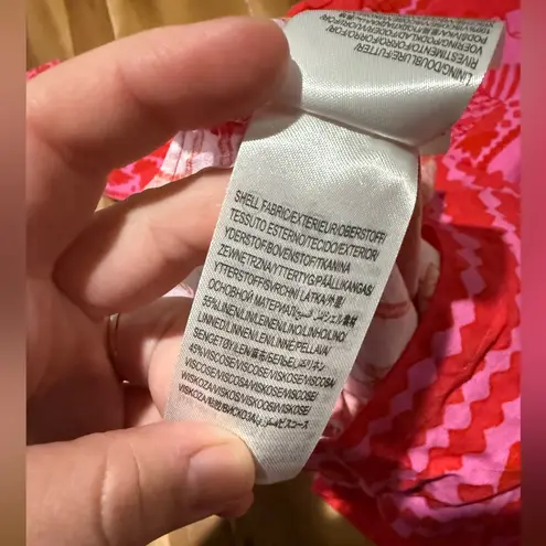 Farm Rio NWT  Red Jungle Scarf Romper - small