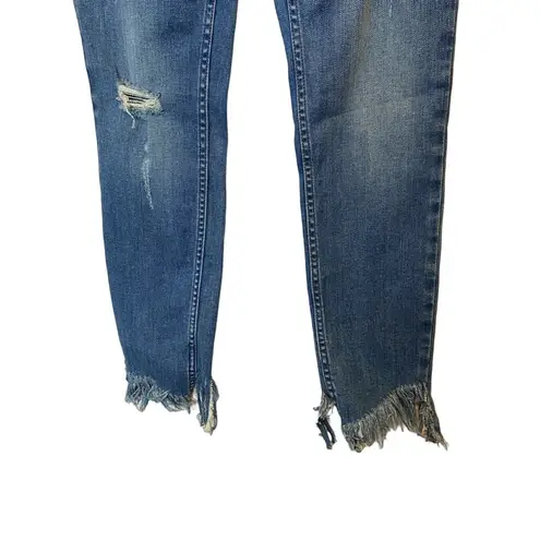 Free People We the Free Great Heights Frayed Hem Skinny Denim Jeans