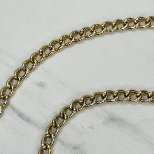 Lightweight Coin Charm Gold Tone Metal Chain Link Belt ✨