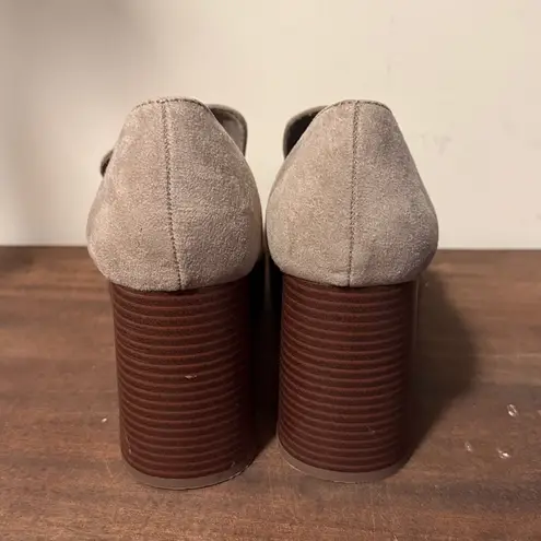 Ophelia Roe NWOT  Mod Square Toe 3.5 Inch Platform Penny Loafers Size 8.5